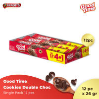 GOOD TIME Double Chocolate Chocochips Cookies 26.5gr Isi 12 Pcs [1 Pack]