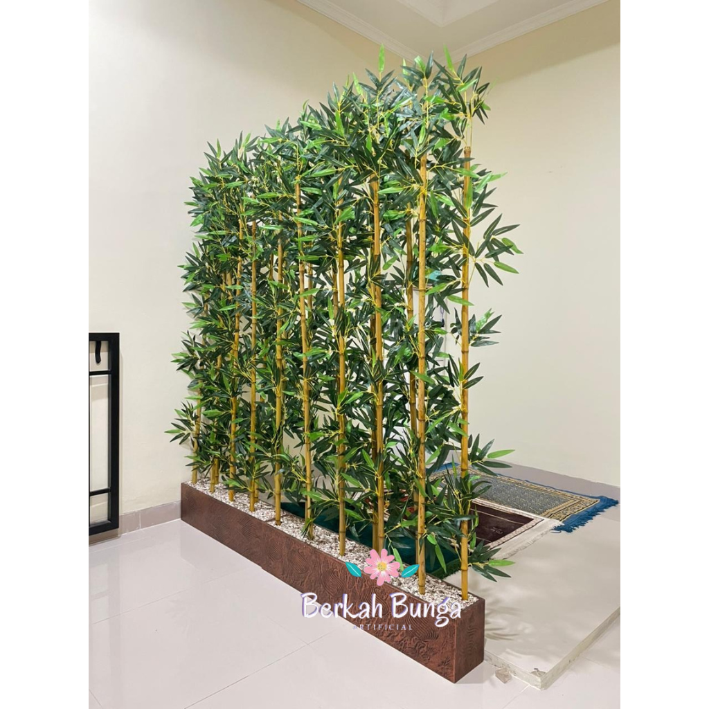 pohon bambu partisi artifcial plastik 170cm penyekat ruangan hiasan dekorasi rumah penghalang ruangan perlengkapan rumah pembatas ruangan - partisi ruangan-dekorasi ruangan-tirai pembatas ruangan - sekat ruangan