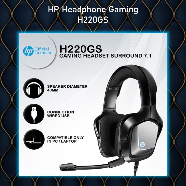 Headset Gaming / Gaming Headphone HP H220GS - USB 7.1 Gaming Headset