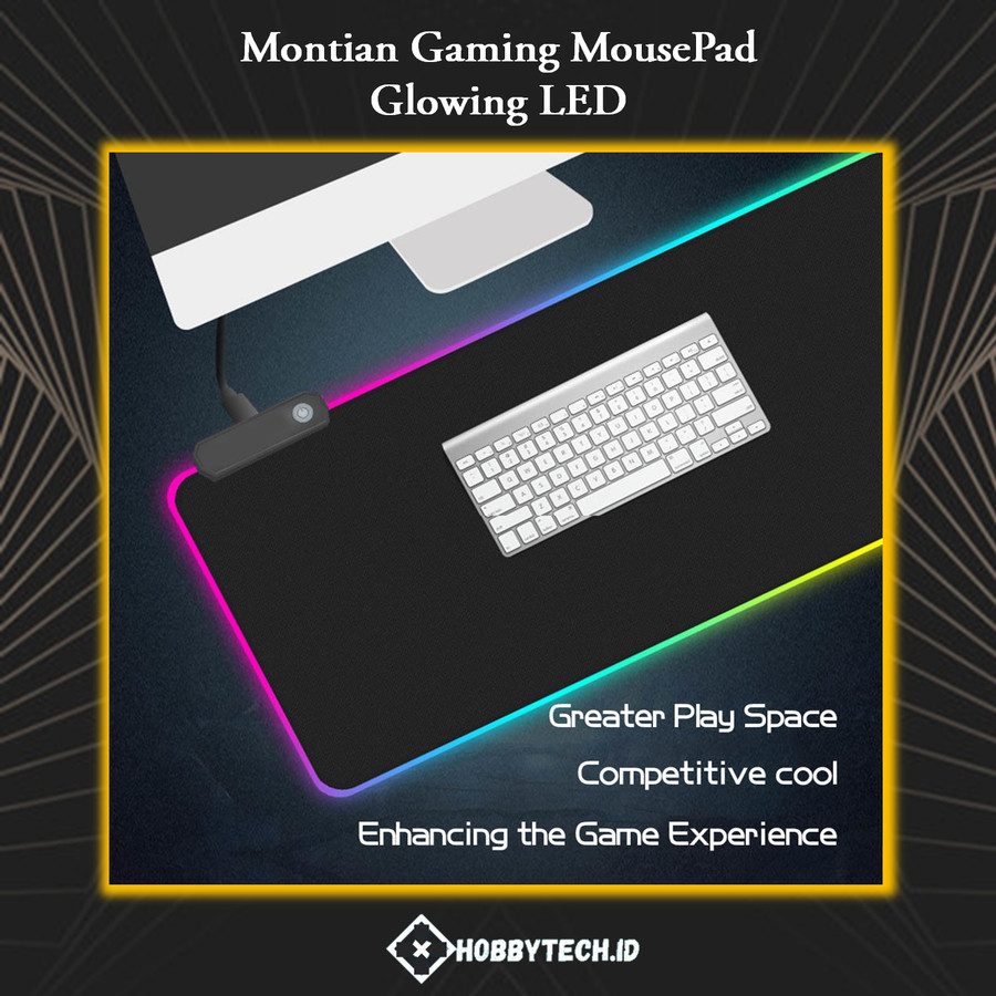 MONTIAN Glowing LED Gaming Mouse Pad RGB 300 x 780 x 4mm - GMS - WT5