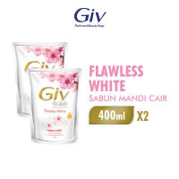 [Paket isi 2] Giv White Sabun Mandi Cair Bengkoang Pouch 400ml