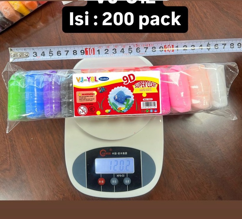 (PROMO) CLAY MAINAN Clay Zipper ANAK EDUKASI 1 SET 12 WARNA BESAR (9 gr) Free 3 Pisau Mainan