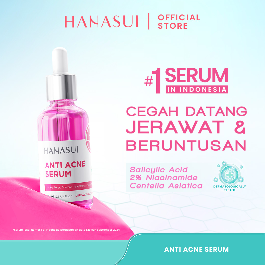Hanasui Anti Acne Serum - Jerawat & Beruntusan Menenangkan dengan Centella Asiatica Salicylic Aci...
