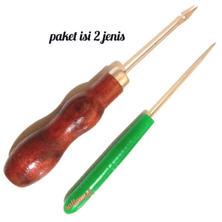 jarum sol sepatu + jarum penanda paket isi 2 jenis - jarum sol sepatu - jarum sol sendal - toko syifa alat mesin jahit