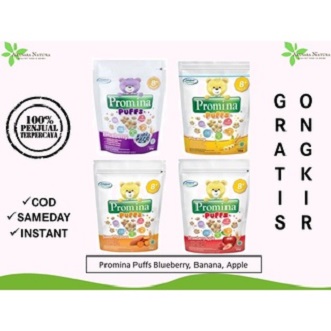 PAKET 6 PCS Promina Puffs / Promina PUFFS Snack Bayi APPLE BANANA BLUEBERRY PEACH 15 gr [BISA COD | SAMEDAY | INSANT]