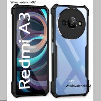 Redmi A3 NEW Hardcase CLEAR SHOCKPROOF Xiaomi A3 A2 A1 hard case Ipaky Bening Transparent Transparant Casing HP Handphone Softcase Samping Soft nya Black Bumper Hitam Silikon Silicone Karet TPu Anti Crack Acrylic Ipacky RedmiA3 5G ULTRA Side A 3 4G Mi