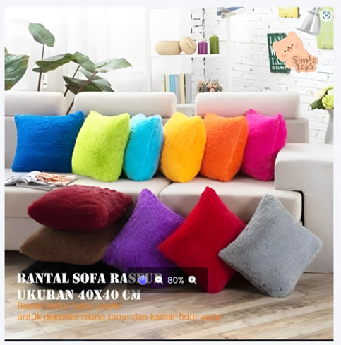 5 PCS Bantal Sofa 35x35 SET empuk sudah ada isinya