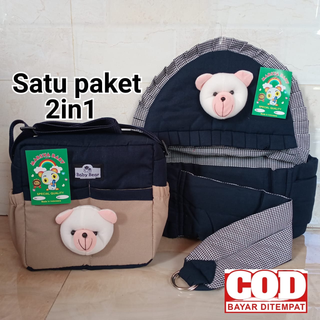Paket Hemat ( 2 in 1 ) Tas Bayi DAN Gendogan Bayi