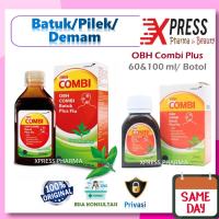 XPRESS ! OBH COMBI 60 / 100 ml SIRUP Obat Batuk Pilek Panas Demam Plus Flu Dahak Kering Syrup Combi Kombi obh Mentol Menthol Obat Batuk Hitam