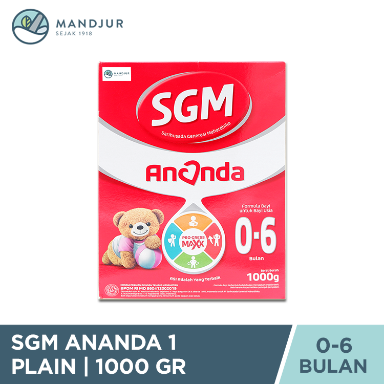 SGM Ananda 1 (0 - 6 Bulan) Formula Bayi Bubuk 1000 Gram