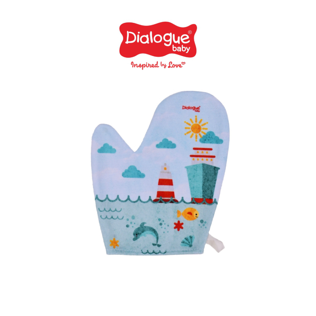 Dialogue Baby Waslap Tangan Bayi Microfiber PR SB Bear & Sea World - DGW1228