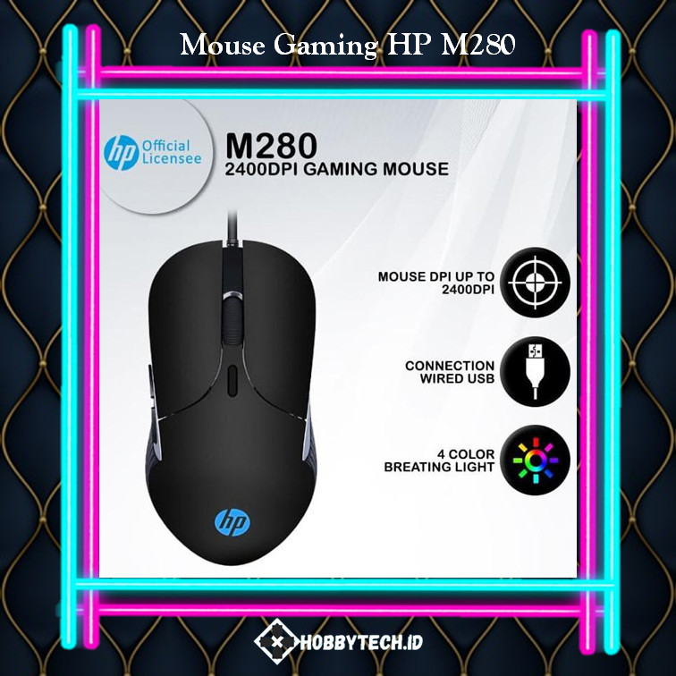 Mouse Gaming HP M280 - 2400DPI RGB Macro Programmable