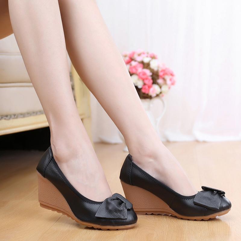 Sepatu Kulit Putih Musim Semi Dan Musim Panas Sepatu Heels Wanita (Kasa Merah Model) Januari 2019 - 4 Sepatu Kulit Putih Musim Semi dan Musim Panas Sepatu Heels Wanita (Kasa Merah Model) - 4
