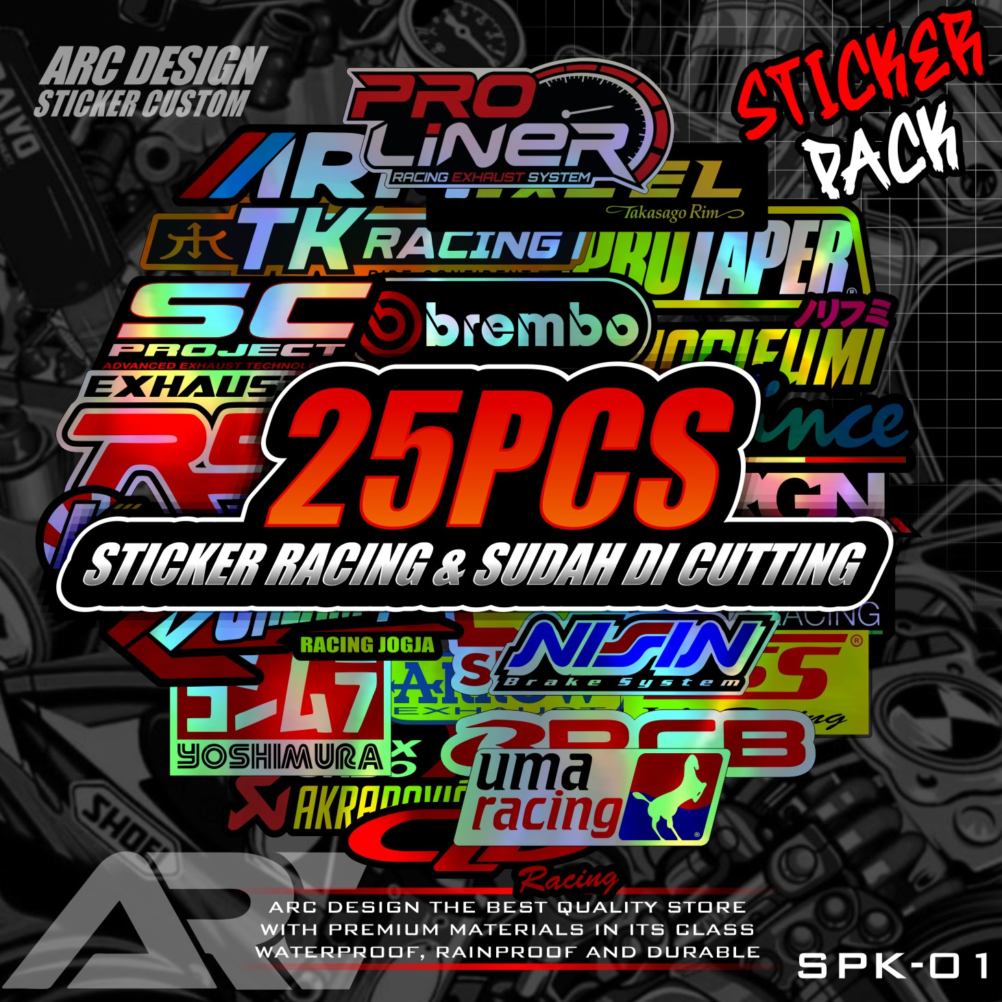 (PROMO COD) Isi 120 Lembar Sticker Racing Hologram Sticker Pack Sticker Sponsor Racing Sticker Motor Stiker Kecil2 Cocok Buat Motor Mobil Hp Laptop Helm STICKER BENGKEL 120 PCS Racing Lembayung Jepang