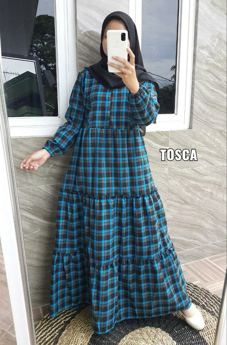  Dimana  Beli  Gamis Kain  Flanel  Serut Susun Gamis Veera 