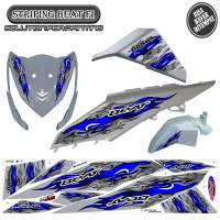 STRIPING VARIASI STICKER HONDA BEAT FI OLD MOTIF API KEREN SIMPLE MURAH