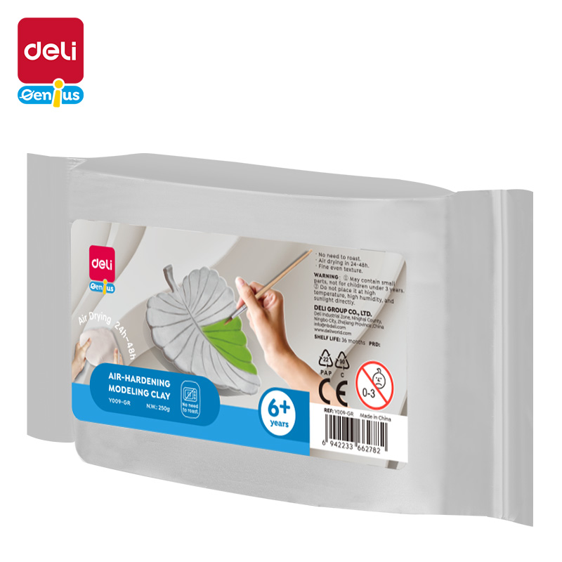 Deli Genius Air Drying Clay 250gr Modelling Clay Sculpting Tanah Liat EY009