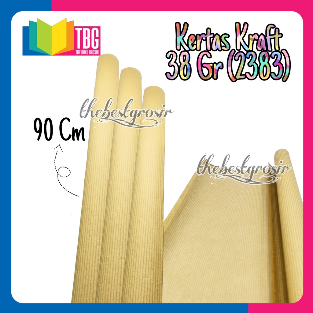 2 ROLL (10 LEMBAR) KERTAS KRAFT 38GR 120X90 DRAGON/ KERTAS COKLAT/ CRAFT PAPER (R-2383)