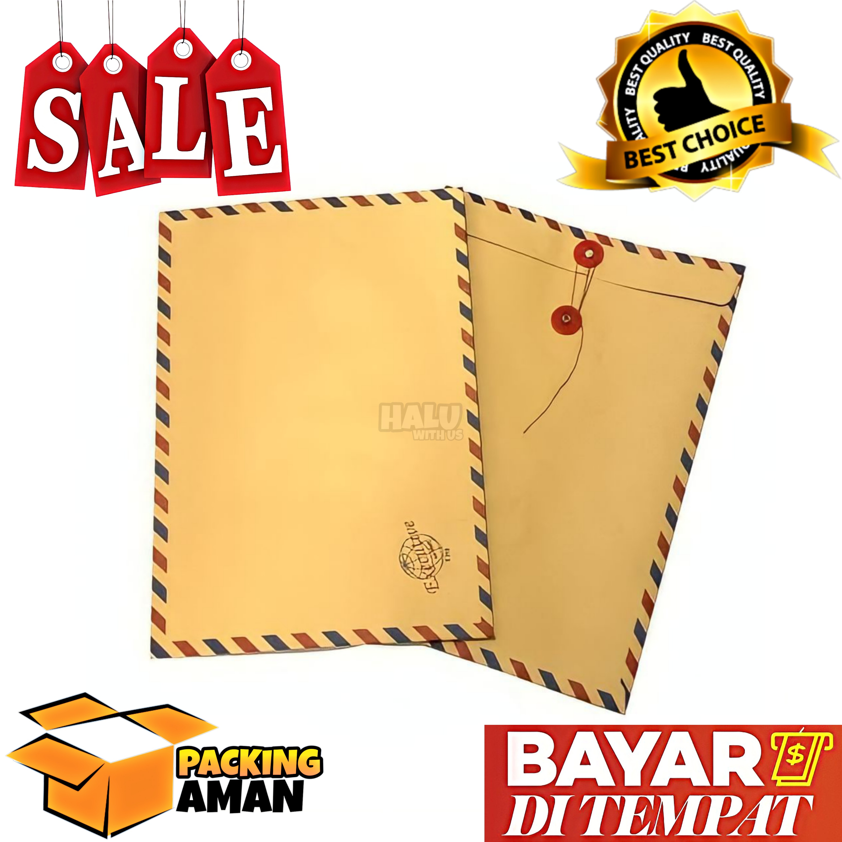 (BISA COD) PROMO 10 Pcs Amplop Coklat Tali Folio Executive E 310 25 x 35 cm / Amplop Lamaran Kerja