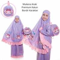 Pusat Muekna Indonesia - Mukena Anak Melodi Flanel Lavender Tas Ransel