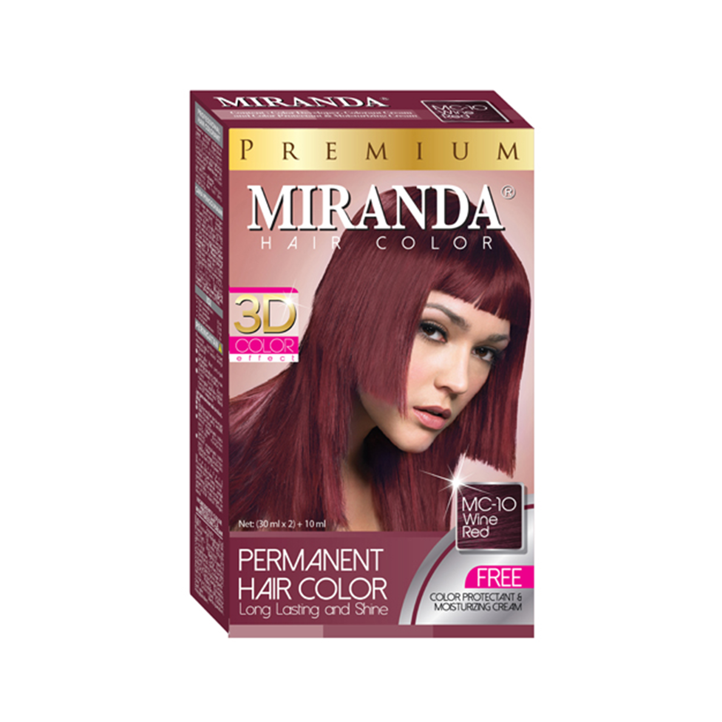 Miranda Premium Hair Color MC-10 Wine Red 30 ml / Cat Rambut Merah Anggur