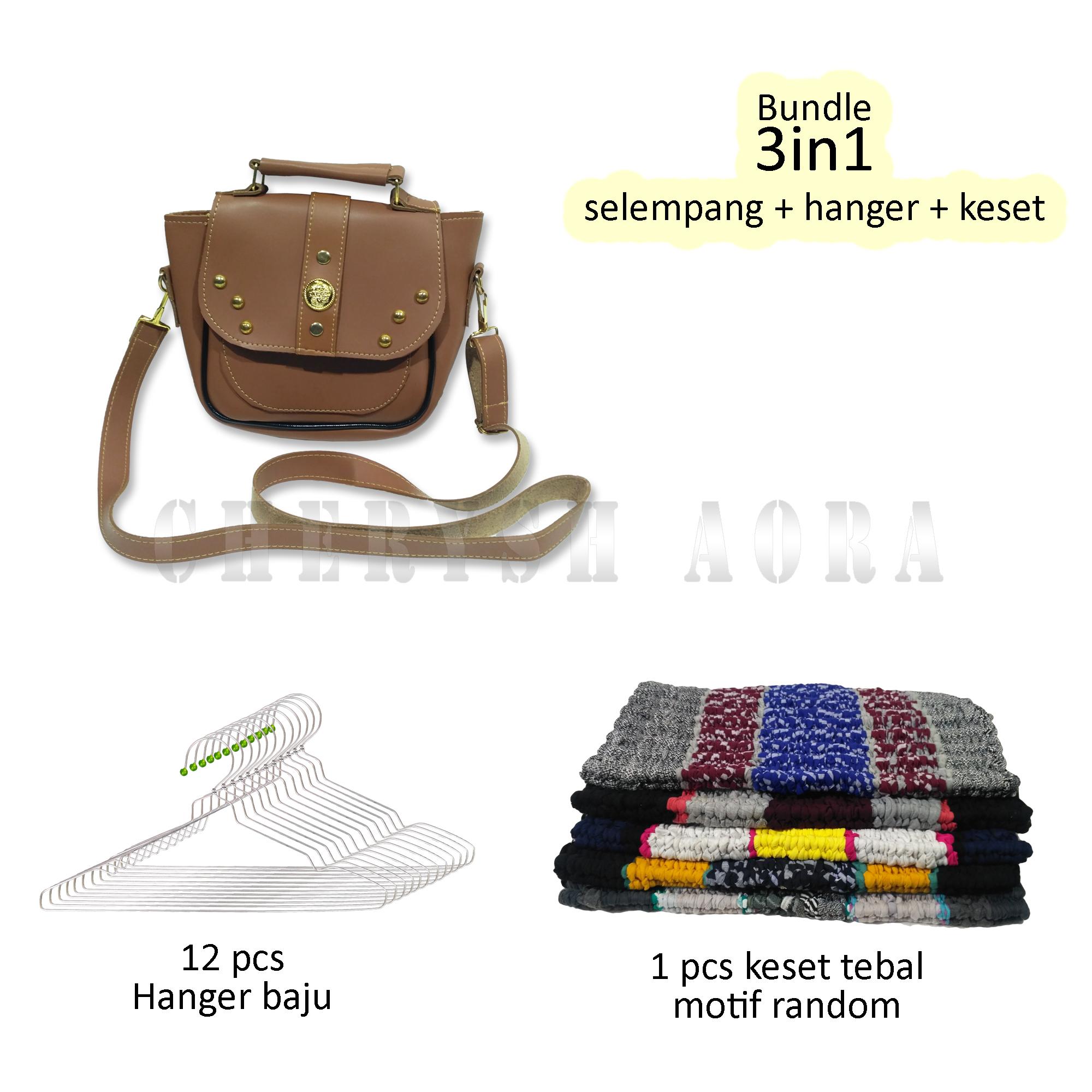 Obrall Paket 3in1 Tas selempang wanita + Keset + Hanger