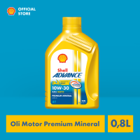 Oli Motor Shell Advance AX5 Scooter 10W-30 (0.8L) – Premium Mineral Pelumas Mesin Motor Matic Harian Lebih Bersih & Stabil