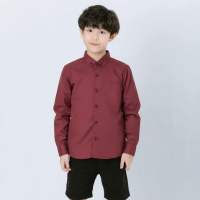 Kemeja polos anak laki-laki lengan panjang bisa pilih warna dan ukuran ready umur 1-14 tahun