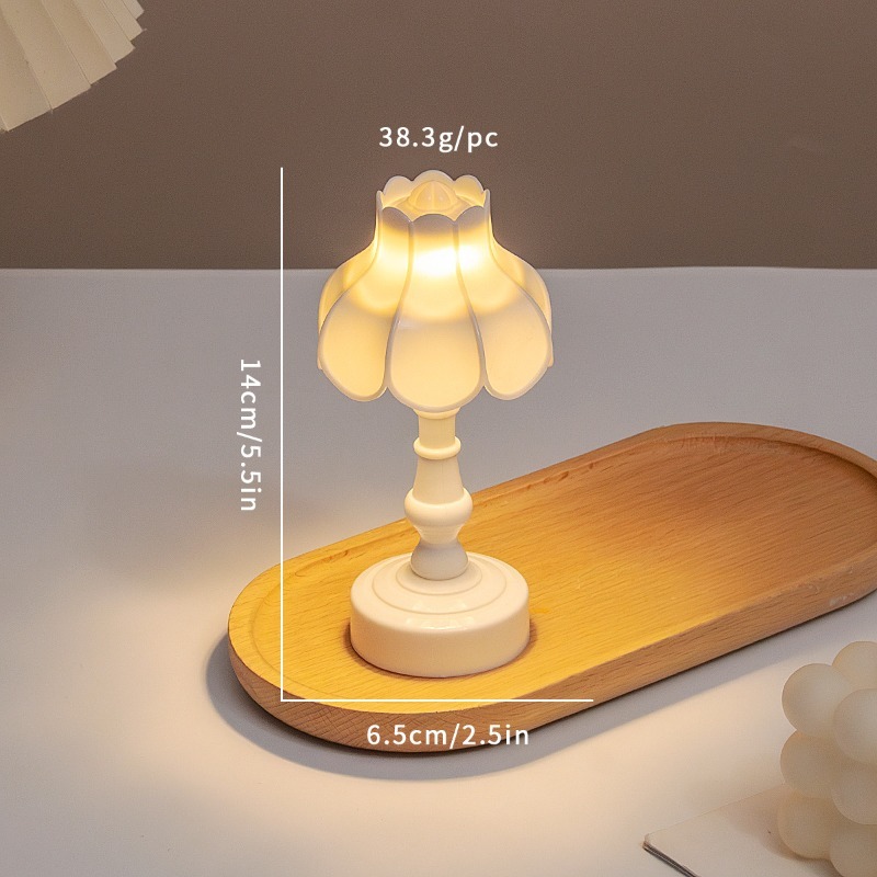Baru Lampu Meja LED Mini Retro - Lampu Malam Dekoratif Estetis Untuk Kamar Tidur Pencahayaan Nyaman Di Samping Tempat Tidur & Lantai Ornamen Unik Dekorasi Rumah