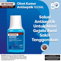 BETADINE MOUTHWASH & GARGLE Obat Kumur Antiseptik 100ml - Bantu Mengatasi Bau Mulut Sariawan Sakit Tenggorokan Gusi Bengkak Menjaga Nafas Segar