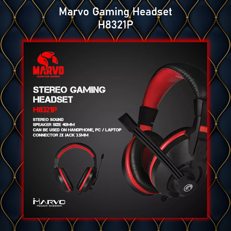 Marvo Headset Gaming H8321P - Stereo Gaming Headset