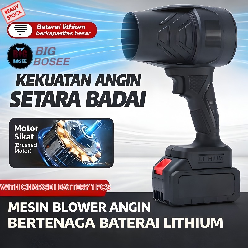 BB7 - Mesin Blower Angin Portabel Baterai Litium Turbo Blower Cordless Jet Fan Turbo Blower Angin...