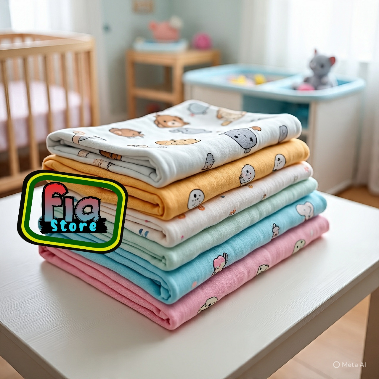 3 PCS BEDONG MURAH - kain bedong / pernel bayi size besar. bahan flanel halus dan lembut motif lucu ukuran 110x90
