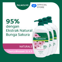 Palmolive Milk & Cherry Sabun Mandi Susu 1L - Isi 3