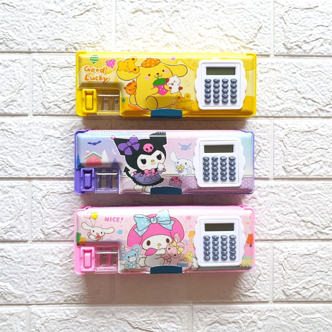 Kotak Pensil Magnet Kalkulator Karakter Fancy / Pencil Case CALCULATOR