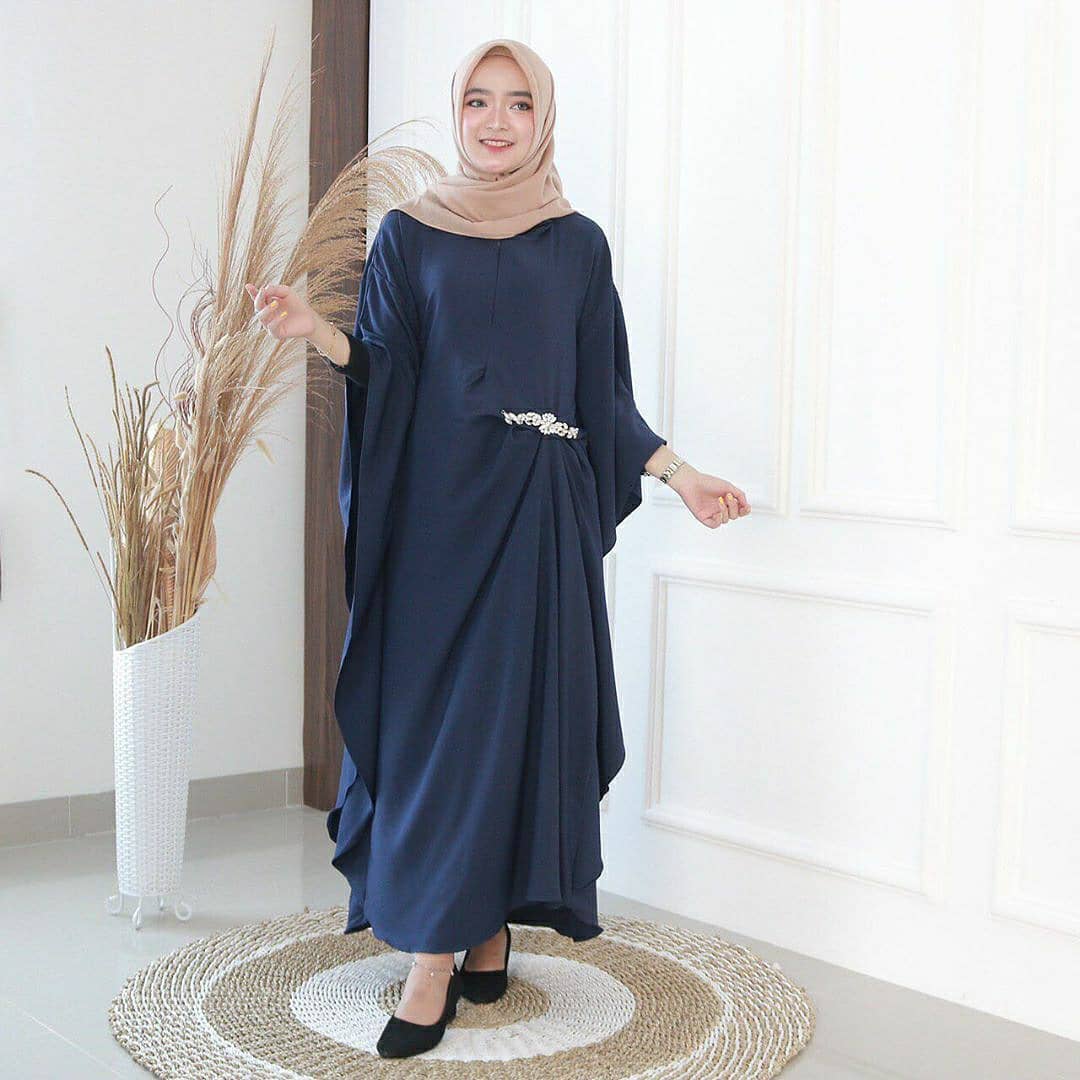 Baju Muslim Modern DELINE KAFTAN MAXI HS Bahan TORRYBURCH Baju Gamis Wanita Gamis Kaftan Baju Gamis Remaja Gamis Wanita Terbaru 2021 BEST SELLER