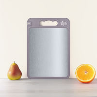 JIB Double Sided Cutting Board / Talenan stainless 2 sisi / Jerami Chopping Board Multifungsi dengan pemarut dan pengasah