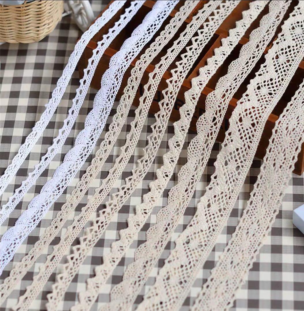 PITA RENDA KATUN JEPANG /3 M..BUAT ASESORIS DIRUMAH 1CM