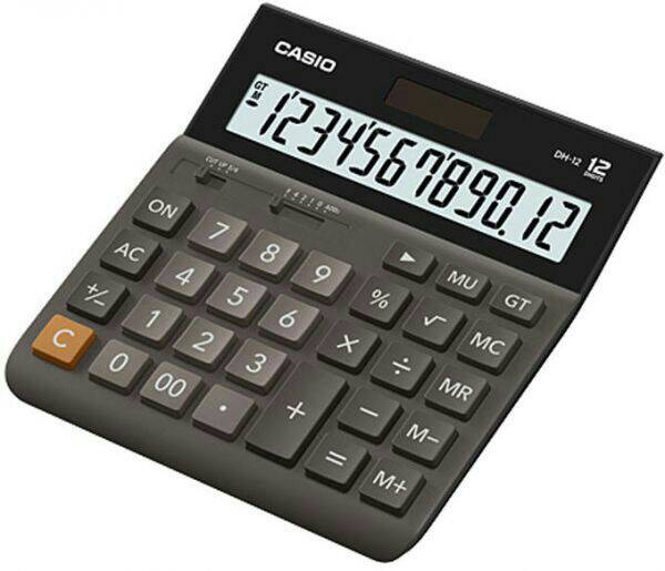 KALKULATOR CASIO DH 12 ORIGINAL - 12 DIGIT - BIG DISPLAY - 2 POWER - KALKULATOR MEJA DAGANG