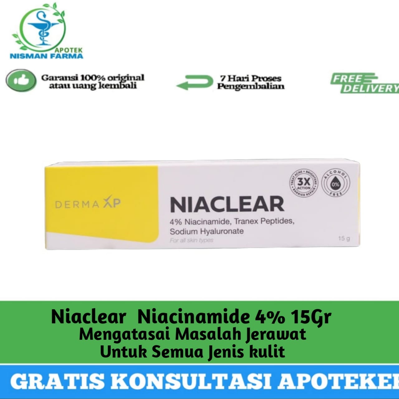 NIACLEAR NIACINAMIDE 4%/ OBAT JERAWAT