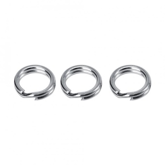 100 Pcs Memancing Kaitan Jepret Baja Tahan Karat Split Ring Umpan Pancingan Konektor (8 #