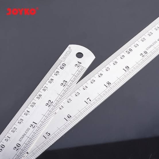 Penggaris Besi 60cm/Garisan Besi/Ruler/Mistar Besi/Penggaris Stainless