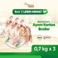 Bestchicken Ayam Karkas Broiler / Ayam Utuh Japfa Food 700 gram / 0.7 kg - Isi 3 pack
