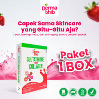 Dermathib Collagen Glutathione Drink Pencerah Kulit Wajah Dengan Cara Alami Brightening Moisturizing 10 Sachet
