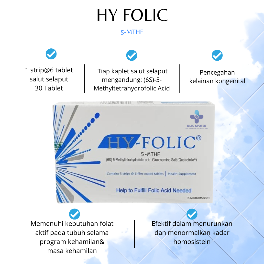HY FOLIC 3O Tablet- Memenuhi kebutuhan asam folat