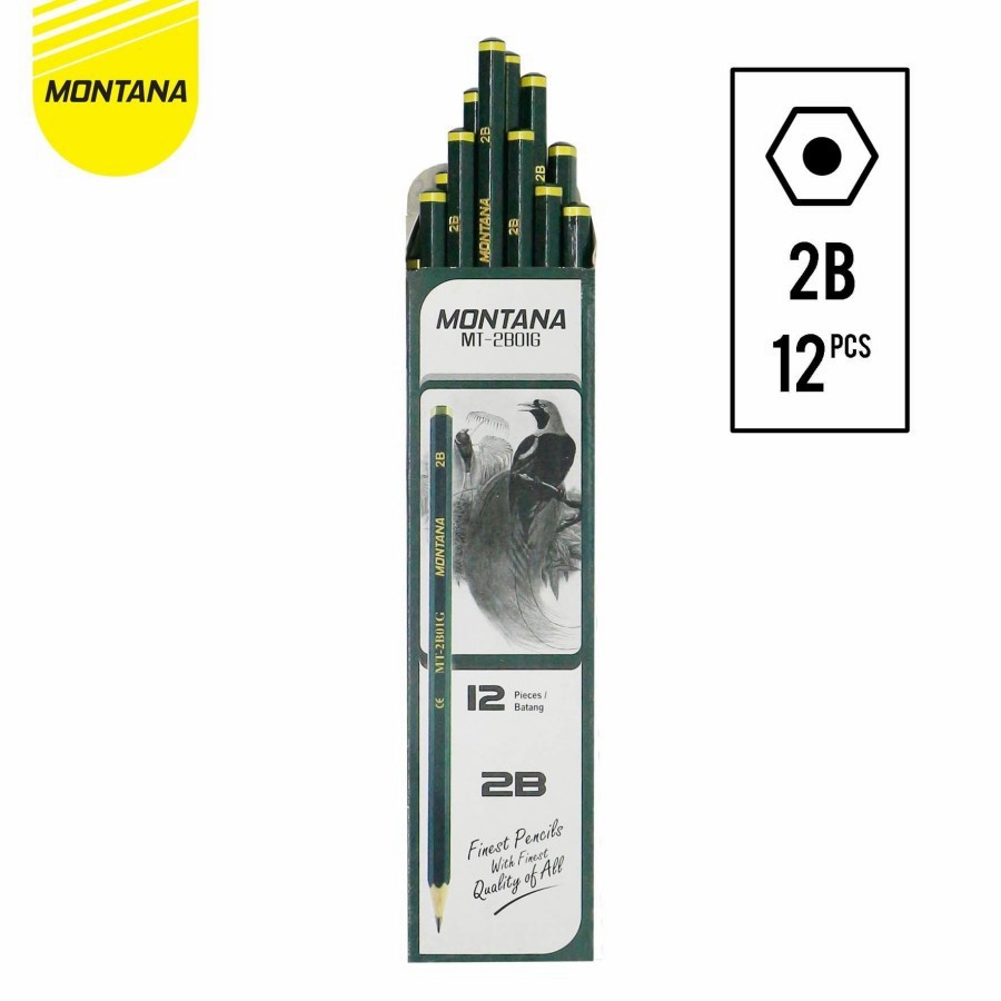 Pensil 2B serut Montana M2000 isi 12 pcs