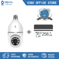 Kamera CCTV BULB V380 Pro Nirkabel Wi-Fi PTZ IP Kamera Keamanan Cerdas Penglihatan Malam 1080P HD