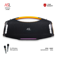 Asatron Legend IMPACT MAX Portable Bluetooth Speaker Deep Bass IPX5 TWS 2 Wireless Mics