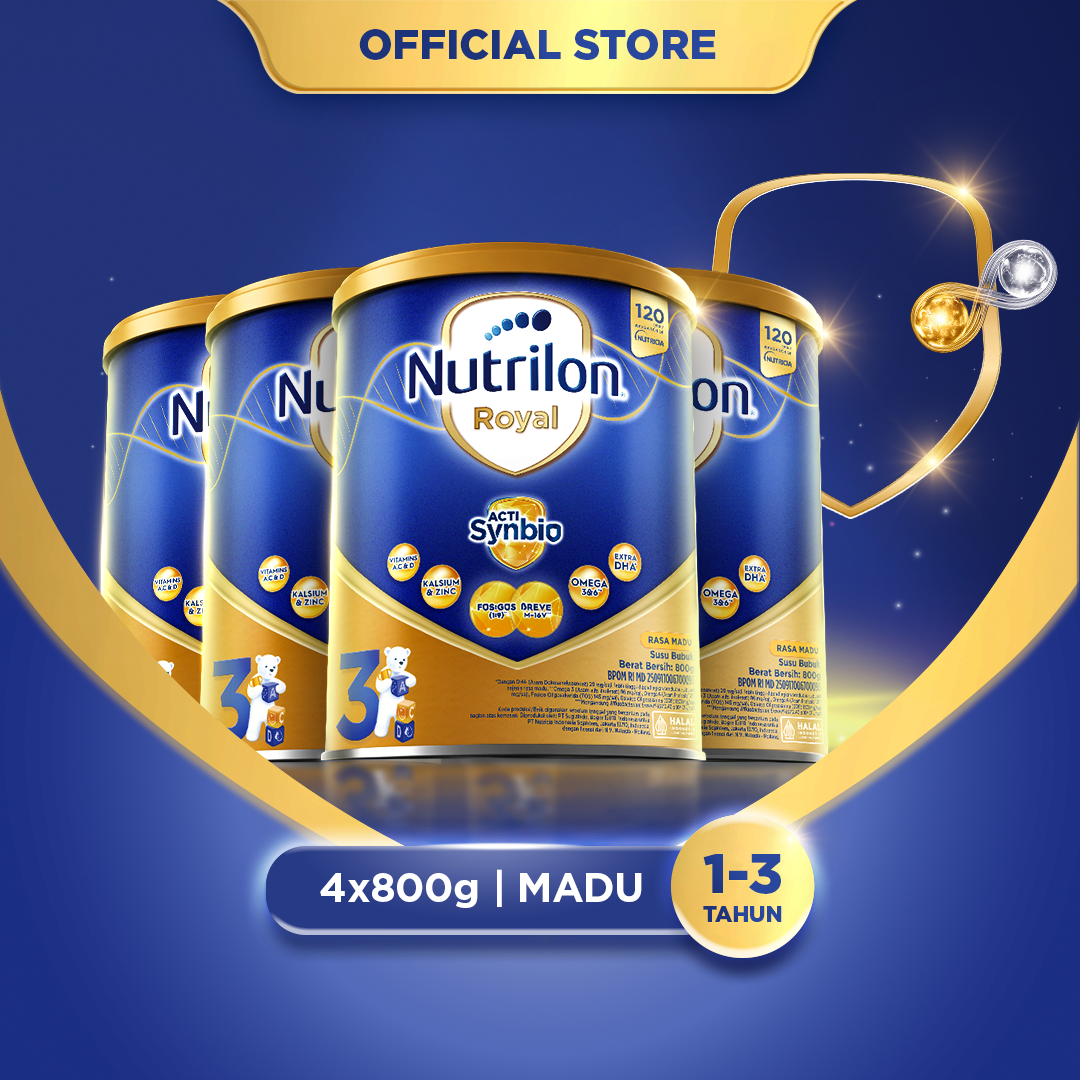 Nutrilon Royal 3 Madu 4x800gr - Susu Formula Anak Untuk Usia 1-3 Tahun