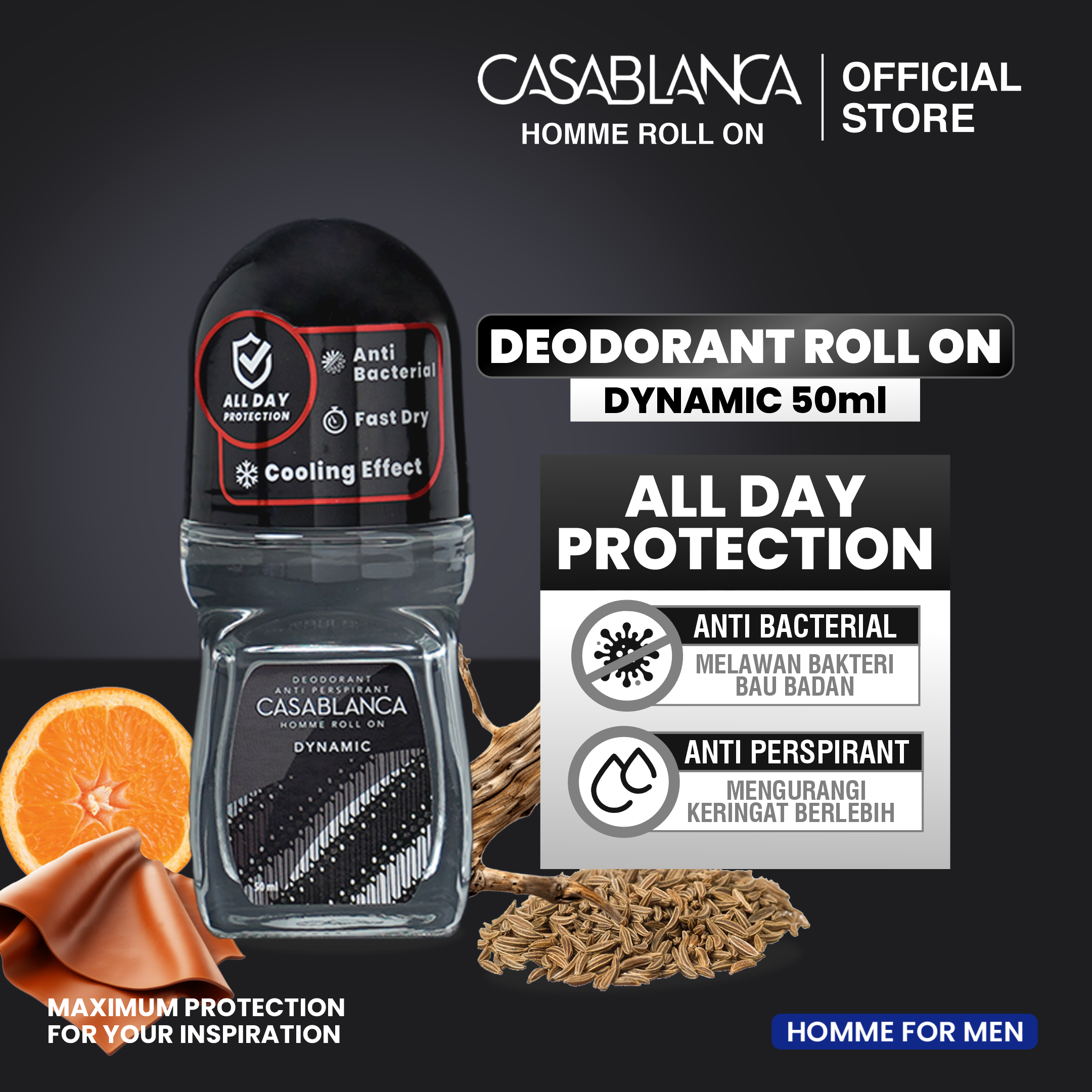 Casablanca Roll On Men Black 50ml